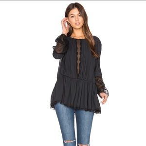 SALE💓NWT Free People Soul Serene Blouse, black, S
